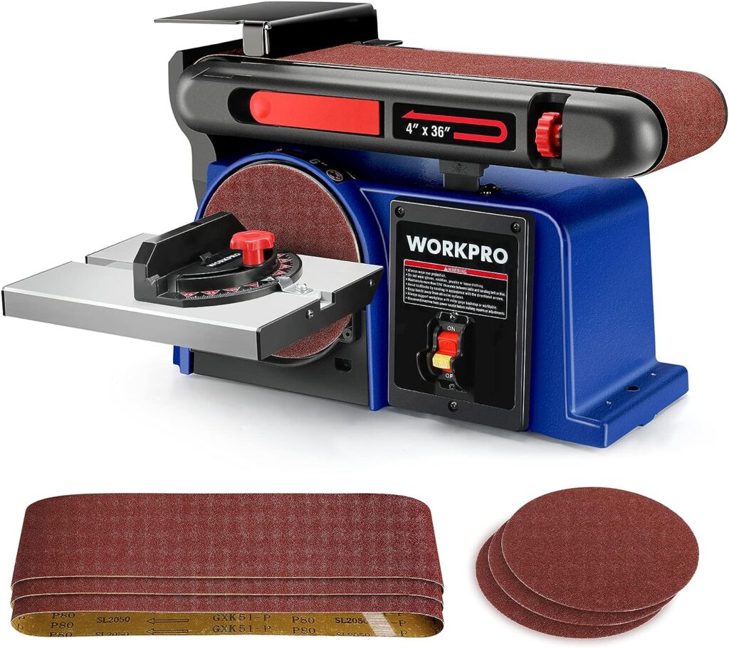 WORKPRO Belt Disc Sander, woodworking tools, 